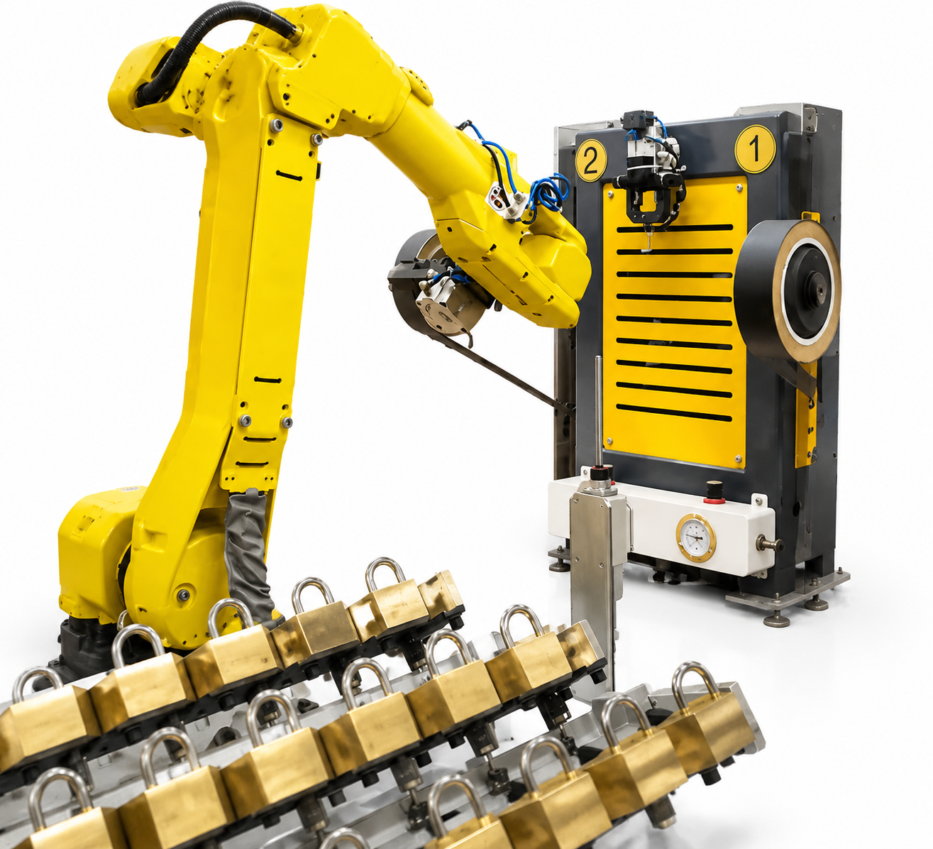 Labor Cost Reduction Robotic Polishing Machine for Brass Lock Production