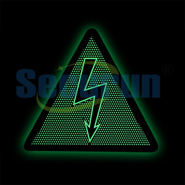 Signe de avertissement de risque de choc de danger de sécurité