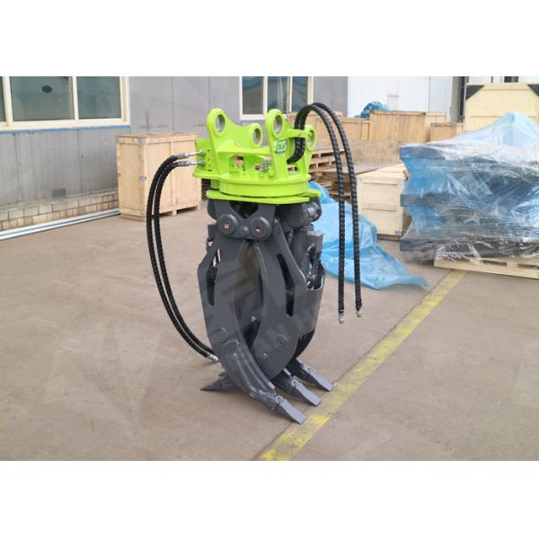 Brake Motor Hydraulic Log Grapple , Komatsu PC60 Log Grab For Excavator