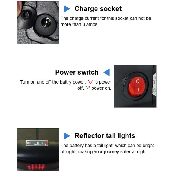 18650 Литий-ионный аккумулятор для сиденья велосипеда, задняя стойка электровелосипеда аккумулятор для электровелосипеда