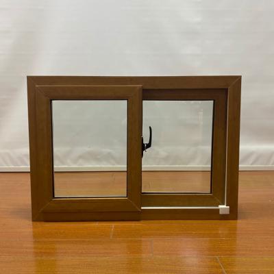 Stains Resistant  Modern Pvc Vertical Sliding Windows Scratches Resistant  Pvc Wood Sliding Windows