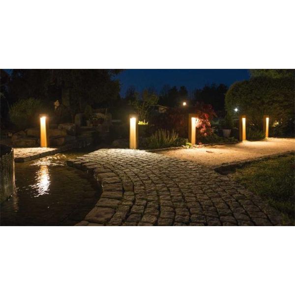 квадрат 40cm современный привел освещение пути Corten света палов стальное ржавое