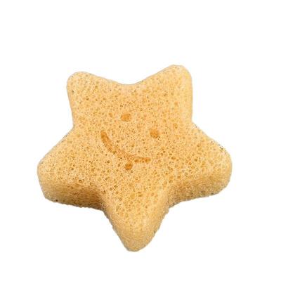Smiley Face Yellow 16 Gram Soft Childrens Konjac Sponge Absorbency Long lasting Durability Unscented for Gentle Cleaning