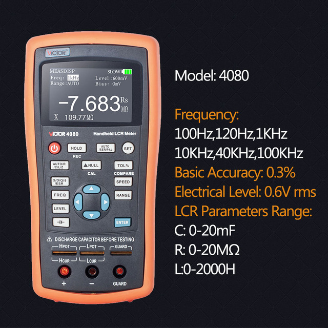 4080 Handheld метров LCR цифровых