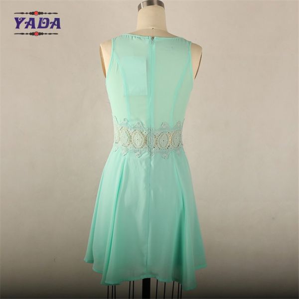 Мода кружевная ткань летний дизайнер один кусок вечеринки Китай женщина шифон платье большого размера с высоким качеством