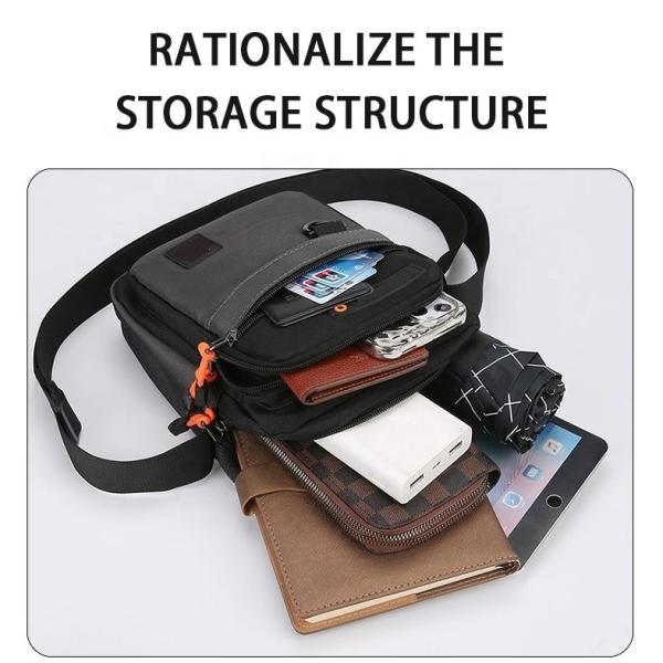 Custom Color Logo Cycling Messenger Bag Men's Shoulder Sling Bag