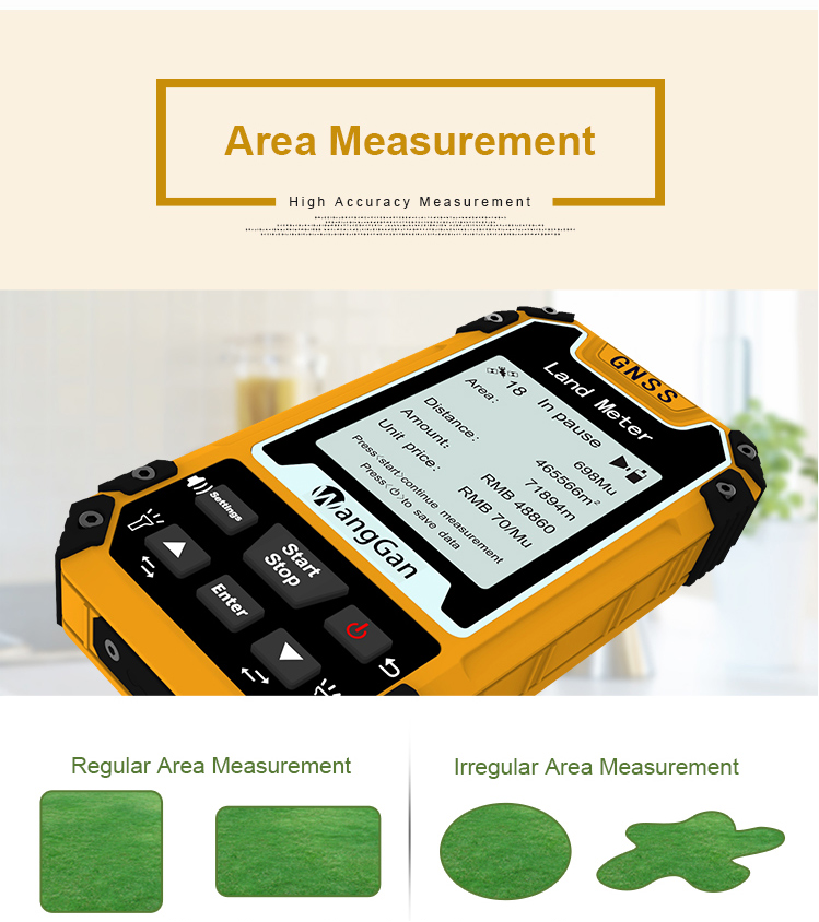 Handheld HD Black White Screen Gps Land Survey Device Yellow Black 2.4 Inch