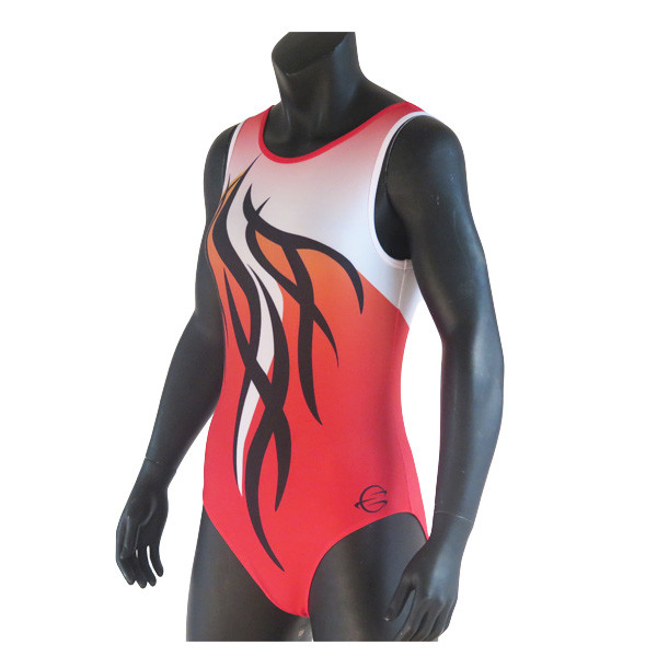 Трико гимнастики красных цветов Бреатабле крутые для тренируя танцев