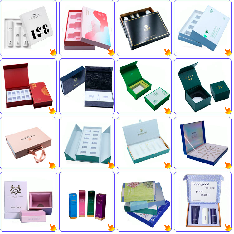 Cosmetic Gift Book Shaped Box Packaging With Black EVA Insert And