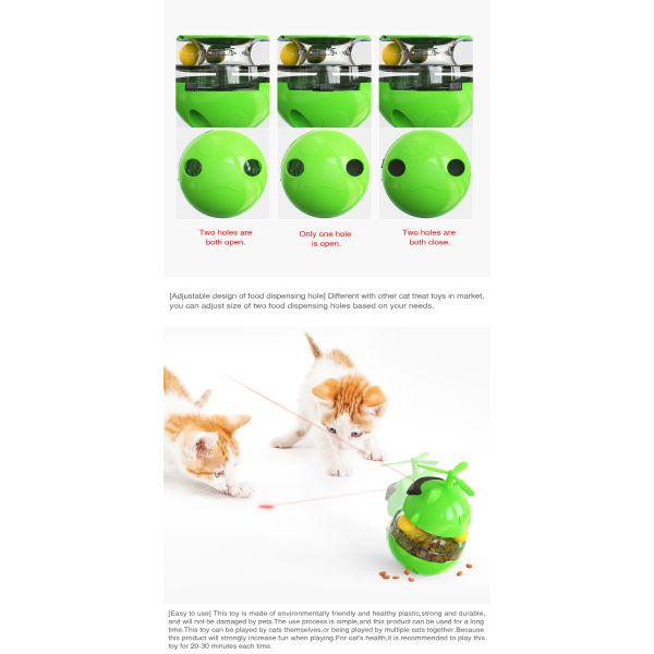 Cat Tumbler Interactive Pet Toys Laser Light USB Charging ODM 512g