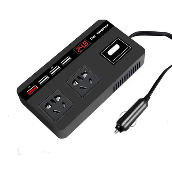 12V/24V Car Mount Charger For Mobile Phone Usb Car Charger For Phone With Phone Holder Car Power Inverter Charger