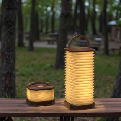 Rechargeable LED Gingko Smart Accordion Light Outdoor Camping Folded Paper Lamp