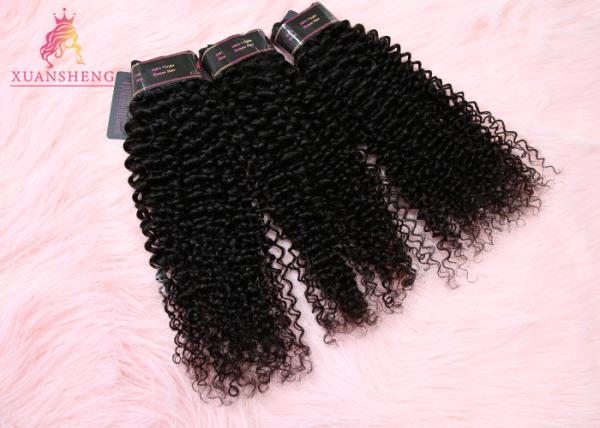 Clean And Soft Virgin Indian Hair / Kinky Curl Sew In Weave Hair 30