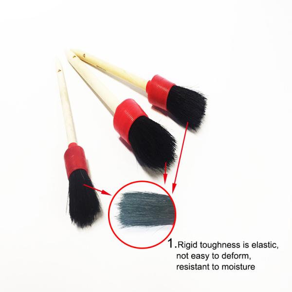 Durable Wooden Handle Car Cleaning Brushes 22.5cm For Car Wheel