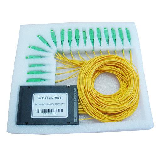 Outdoor 2 Way PLC Optical Splitter , Planar Lightwave Circuit Splitter