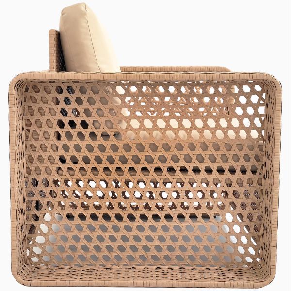 Factory New Style Set of 7 New Style Garland Weaving Rattan Wicker Garden Conversation Sofa Sets