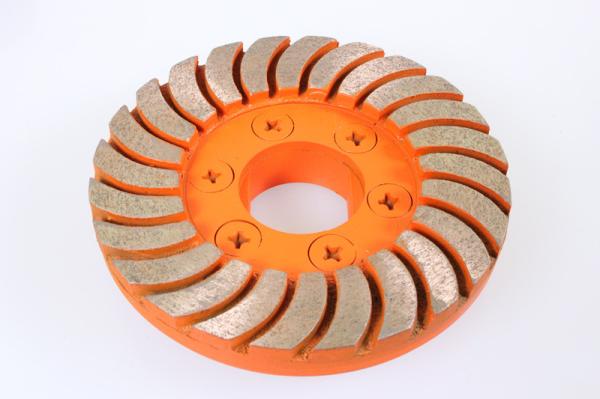 Snail Lock Segment Diamond Turbo Cup Wheel Orange Color 3800RPM Fast Grinding