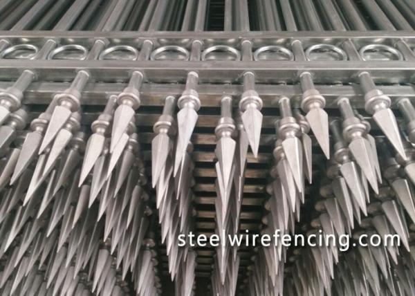 Factory Security Automatic Driveway Gates / Ornamental Metal Railings