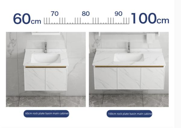 Space aluminum wash basin cabinet combination bathroom rock plate integrated washing station small household type wash b