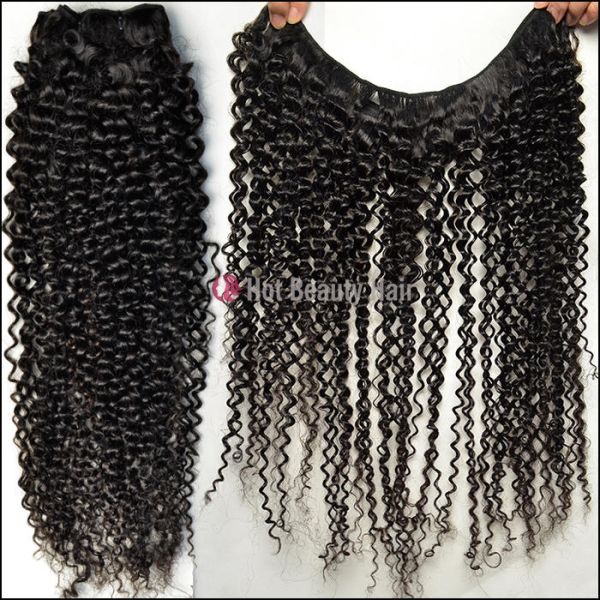 Kinky Curly Indian Virgin Hair Extensions Tangle - Free 14 Inch AAAAA Grade