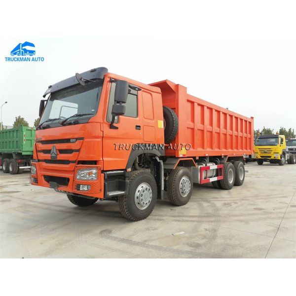 8x4 SINOTRUK HOWO 50 Tons Heavy Duty Dump Truck With Right Hand Drive Cabin