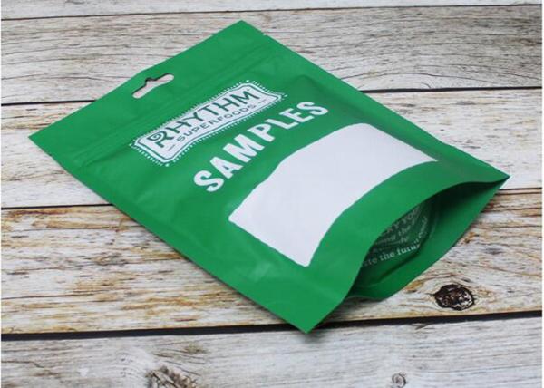 Resealable Mylar Aluminium Foil Laminated Pouches LDPE Plastic Zipper With Hole
