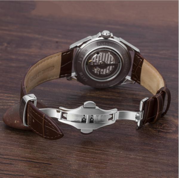 Relógio mecânico do cronógrafo dos homens 42mm inoxidável e aço de tungstênio