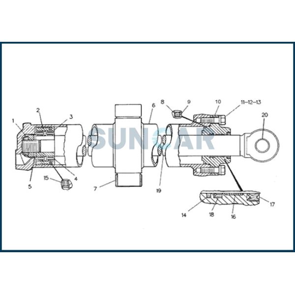Sello del pistón de CA5J4990 5J-4990 5J4990 para C-A-T Bulldozer Tractor Dozer