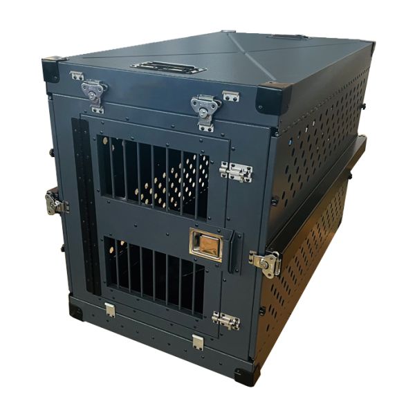 Caixa de alumínio Gray Color dobrável do curso do cão