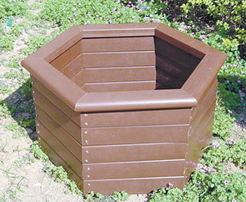 Recyclable Railing Wood Plastic Composite Flower Box for WPC Outdoor Furniture