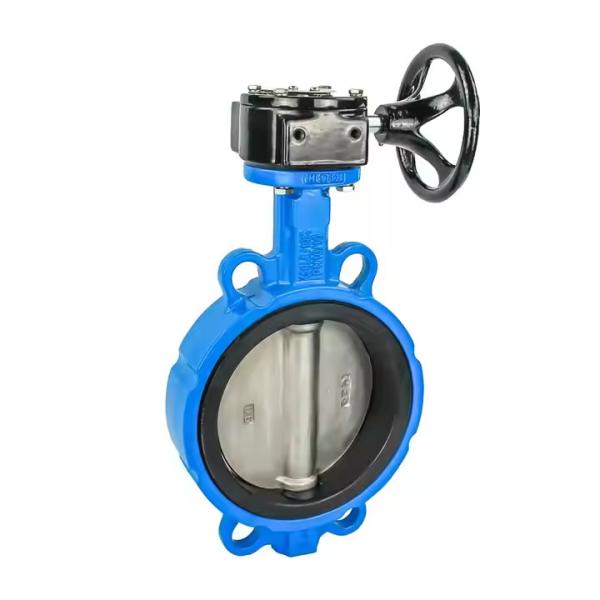 D371X-16Q Turbine Butterfly Valve Ductile Iron Worm Gear Wafer Soft Seal Butterfly Valve