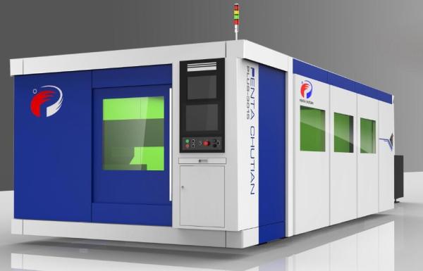Gantry Structure CNC Metal Laser Cutting Machine 2000w - 12000w with Auto Focus Cutting Head