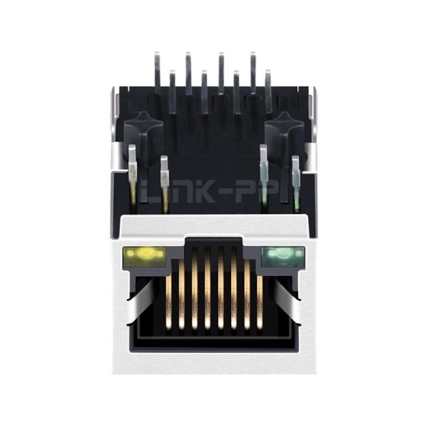 LPJ4011BBNL 10/100 Base-T RJ45 with Transformer Magnetics Jack Tab Down Green/Yellow LED