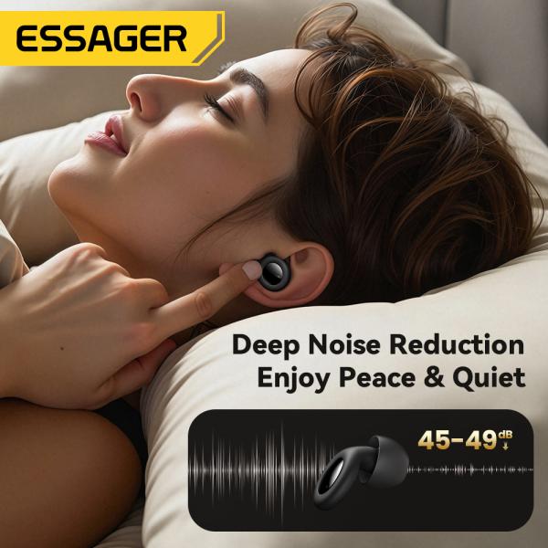 ESSAGER Y25 Silicone Sleep Earplugs 45dB Noise Canceling 8x8cm