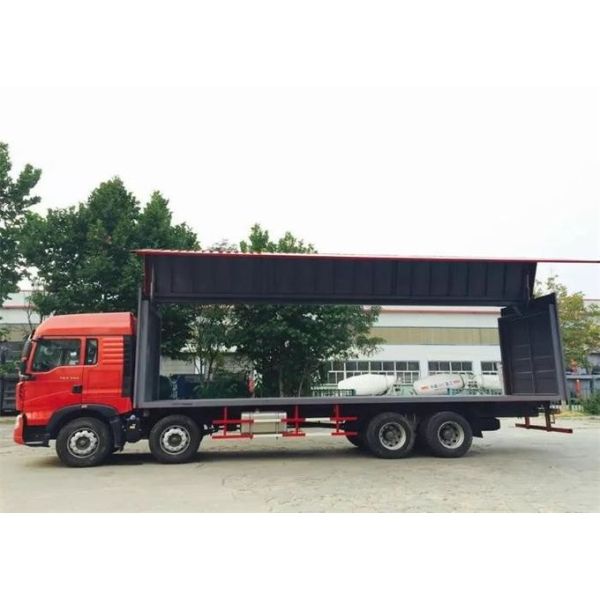 SINOTRUK 12 wheeler Side Body Open box wing van cargo truck for sale in Philippines