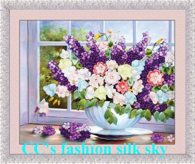 2017new style,silk embroidery,Needlework,DIY DMC Cross stitch,Sets For Embroidery kits,fl