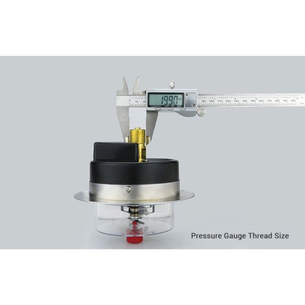 Electric Contact Point Precision Air Pressure Gauge Flange Edge 25 Bar Manometer