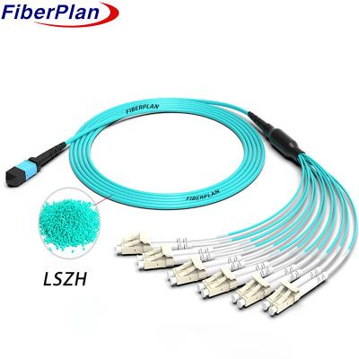 PVC LSZH OM3 MPO MTP Fiber Optic Loopback With Low Insertion Loss Om3 Multimode Fiber Optic Cable