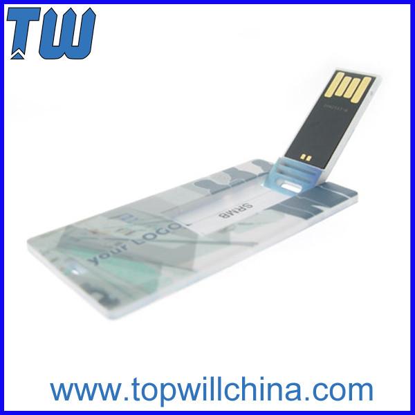 Mini Card Plastic Usb Flash Drive 4GB 8GB Storage with Free Printing for Company Gift