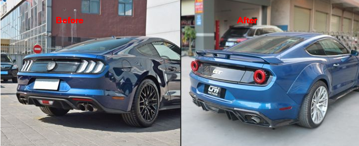 ABS Carbon Fiber Tail Wing Spoiler Car Modified Parts