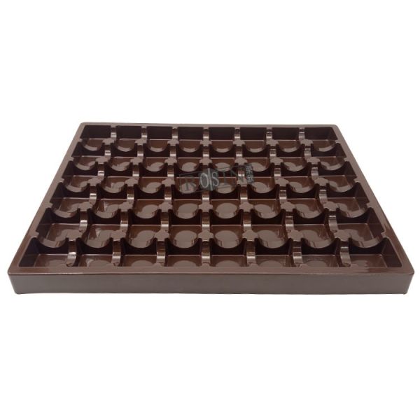 Customized Plastic Chocolate Packaging Thermoformed PP 48 Cavity Chocolate Insert Trays