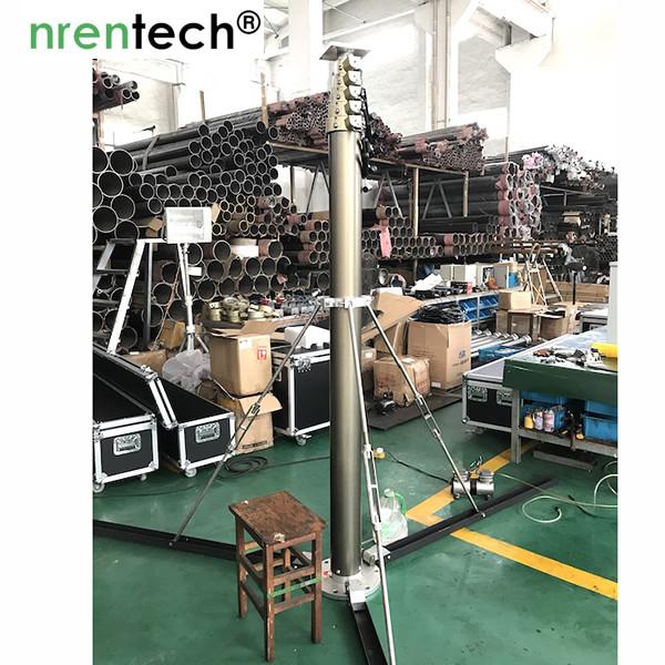 10m lockable pneumatic telescopic mast 50kg payloads- mobile antenna telecom pneumatic telescopic mast tower