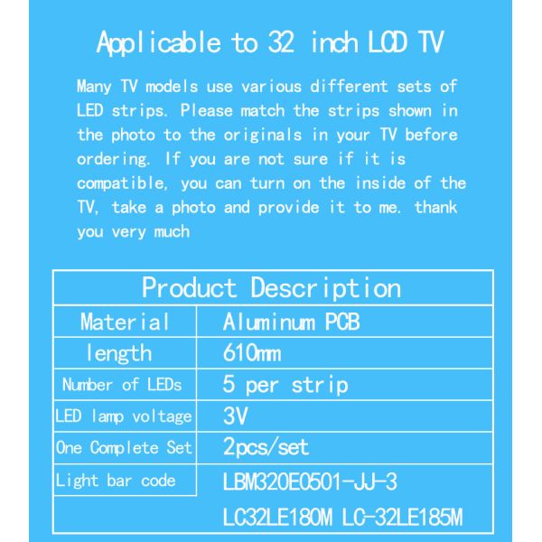 Для LC32LE180M LC-32LE185M LC-32LE280X LC-32SA4200X LBM320E0501-JJ-3