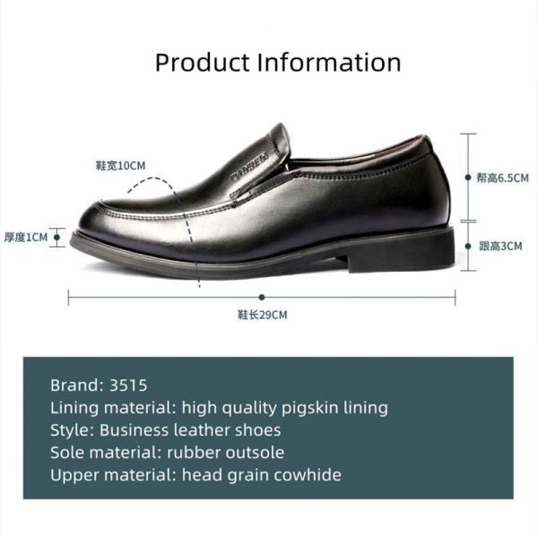 Pigskin Lining Military Dress Shoes Lightweight Grainy Business Leather Shoes