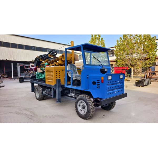 200m Deep Tire Water Well Drilling Rig With 300mm Diameter