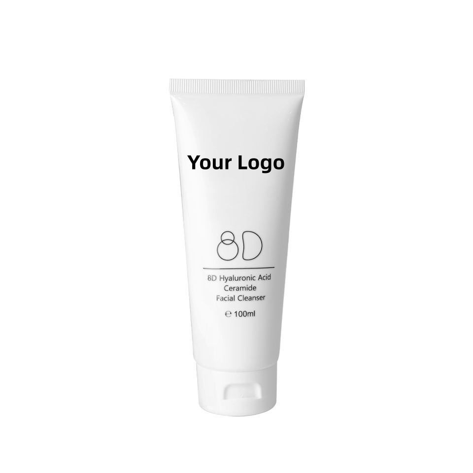 OEM ODM Daily Face Care foam Moisturizing Cream Hyaluronic Acid Ceramide Anti aging Beauty Jelly Facial Cleanser