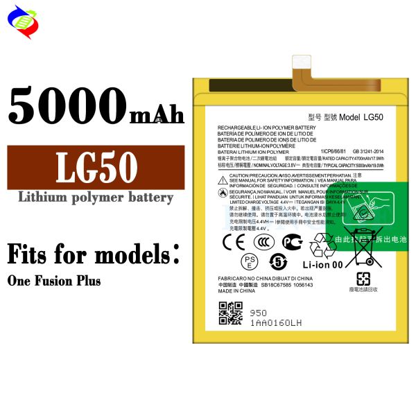 OEM Заменяющая батарея LG50 для MOTO One Fusion Plus PAKF0002IN 3.8V 5000mAh