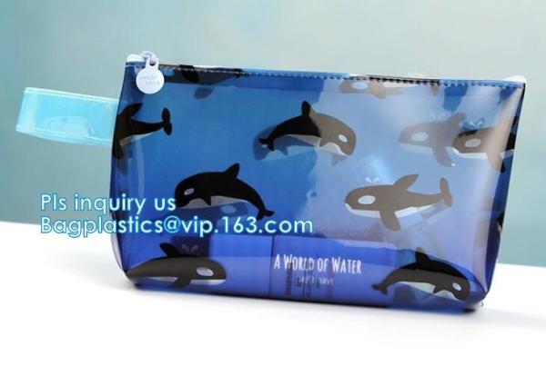 Holographic Vinyl Film Hologram Bag With Slider Zip, Pvc Holographic Cosmetics Bag, Plastic Zipper Bag/eva zipper bag wi