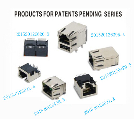 Женский разъем 1 x 1 USB Rj45 с Платой-Вверх водить и Emi защищал разъем Pcb 90 градусов