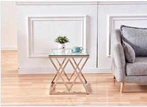 Glass Top Coffee Small 50cm Tall Modern Style Side Table